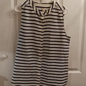 J. CREW STRIPED BLOUSE SIZE 14